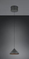 Trio Laguna LED piekarama lampa 1-pc 18 cm matt black brushed steel 336210132 4017807667608