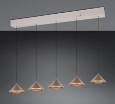 Trio Laguna LED piekarama lampa 5-pc coffee brushed steel 336210565 4017807671094