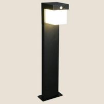 Trio Colombo hybrid solar LED pole lamp 50 cm matt black motion+dusk sensor 4000K gaismeklis R53286132 4017807647990
