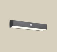 Trio Silves hybrid solar LED sienas lampa black rechargeable motion+dusk sensor 4000K  R23306102 4017807648010