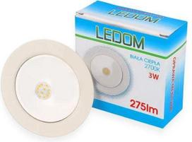 LEDOM virtuvē/mēbelēs plakans 11,3mm iebūvējams gaismeklis 12V balts 27000K 3W 275lm ar stikliņu