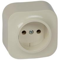 2P socket outlet Forix - surface mounting - IP 2X - 16 A - 250 V~ - ivory