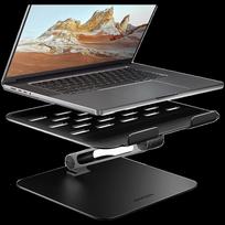 STND-LQB stand for notebooks and tablets. Aluminum HQ stand for laptops size 10-17.3. Adjustable height and angle. Black.
