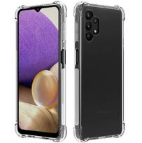 Nugarėlės dėklai Evelatus Samsung Galaxy A32 Military Shockproof Silicone Case TPU Transparent