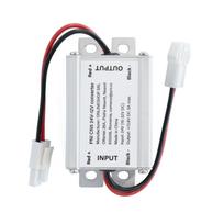 Įtampos keitiklis 24V→12V 5A (69W), įėjimas 15–32V, išėjimas 13,8V, matmenys: 85×45×30mm