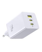 Wall Fast Charger EnerFill FE11 100W USB-A + 2xUSB-C QC PD, White