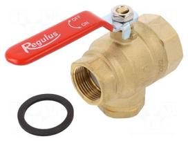 Ball valve | G 1 1/2" internal | brass | Medium: water