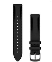 Dirželis Garmin  Quick Release Bands (18 mm) Black leather, brushed slate hardware
