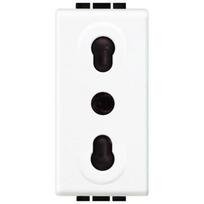 Socket 2P+T 10/16A 250 Vac - shielded tulip contacts
