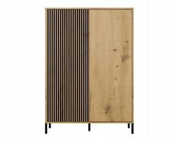 KAMARO 2DD SLIM/GŁ OAK ARTISAN DISPLAY CABINET