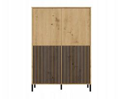 KAMARO 4DK SLIM/GŁ OAK ARTISAN DISPLAY CABINET