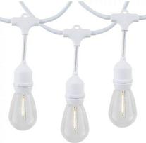 LED āra dārza 100m virtene dārzam un terasēm E27 (spuldzes nav iekļautas) 100x spuldzēm solis 100cm T-veida balta IP65
