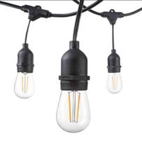 LED āra dārza 1m virtene dārzam un terasēm E27 (spuldzes nav iekļautas) solis 100cm T veida melna IP65