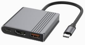 Docking station Gembird USB-C 3-in-1 multi port (USBport + HDMI + USB-C video) PD 90W