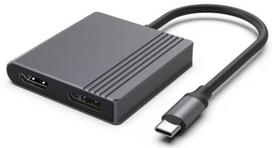 Docking station Gembird USB-C to HDMI + DP 4K 60Hz, black 18cm