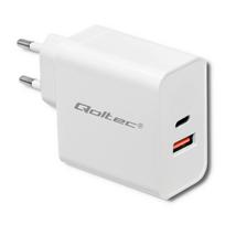 Įkroviklis| 63W | 5-20V | 1.5-3A | USB Type-C PD | USB QC 3.0 | Baltas | QOLTEC