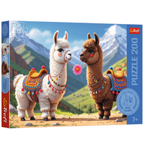 Žaidimų zona | PC | Konsolės | Priedai // Edukaciniai žaislai | Interaktyvūs | Kūrybiški | Meniški // Puzzle - 200 - Kolorowe lamy - Trefl 13356