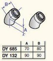 Concentric Elbows 45* D110/150 (2pcs), DY814