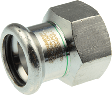 Press female connector,KAN-therm Inox 42x1 ¼"