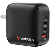 Verbatim Universal Mini GaN Wall Charger 100W 4-Port / 1x USB-A / 3x USB-C / UK+EU
