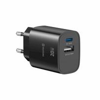 Swissten Edge GaN Travel Charger GaN USB-C PD 20W + USB-A 18W QC