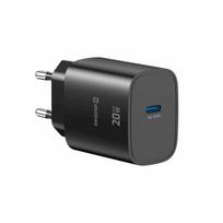 Swissten Edge Travel Charger USB-C GaN 20W Black