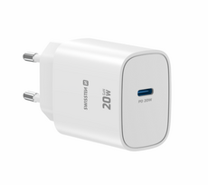 Swissten Edge Travel Charger USB-C GaN 20W White