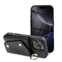 Riff Wonder wallet back case Apple iPhone 16e / iPhone 17e (with card slots, x2 straps) Black