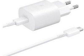Samsung EP-TA800EWE + EP-DA705BWE Travel Charger 25W + USB-C to USB-C Data Cable white (OOB Bulk)