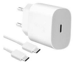 Samsung EP-TA800EWE + EP-DG980BWE Travel Charger 25W + USB-C/USB-C Data Cable white (OOB Bulk)