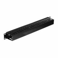 Cable organizer 19" 1U NETRACK, black with cover