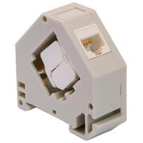 KS6A-UTP-TL180-DIN ~ UTP Cat6A KEYSTONE ar DIN-Rail adapteri