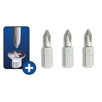Įrankiai ir matavimo prietaisai // Rankiniai įrankiai ir rankinių įrankių komplektai // Końcówki wkrętakowe phillips ph2x25mm, 3szt blister