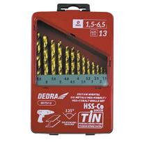 Gręžtuvai, suktuvai, perforatoriai // Priedai malūnėliams, gręžtuvams ir suktuvams // Zestaw 13szt wierteł do metalu hss+kobalt+tin, 135°