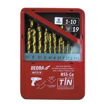 Gręžtuvai, suktuvai, perforatoriai // Priedai malūnėliams, gręžtuvams ir suktuvams // Zestaw 19szt wierteł do metalu hss+kobalt+tin, 135°
