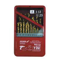 Gręžtuvai, suktuvai, perforatoriai // Priedai malūnėliams, gręžtuvams ir suktuvams // Zestaw 25szt wierteł do metalu hss+kobalt+tin, 135°