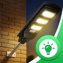 LED apšvietimas // Šviestuvai iš naujų pristatymų // Lampa uliczna led latarnia solarna 240w + pilot (uchwyt montażowy m004b+ baterie) zestaw e307