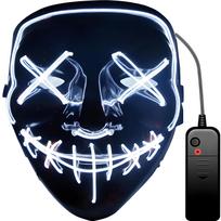 Produktai namams ir sodui // Įvairūs namų ir buities priedai // (aleja3) maska led świecąca ledowa halloween impreza purge - biała e328-4