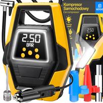 Įrankiai ir matavimo prietaisai // Automobilių dirbtuvių įrankiai ir įranga // Kompresor samochodowy pompka przenośna el. sprężarka do kół 12v lcd led - er1251