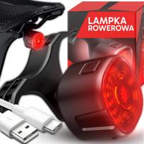 Sporto ir aktyvaus poilsio // Dviračių priedai // Lampka rowerowa tylna czerwona 250 mah usb-c wodoodporna oświetlenie er1031