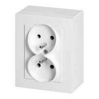 Įrankiai ir matavimo prietaisai // Įrankių, priedų naujienos // Gniazdo podwójne n/t 2x2P+Z Malta, 16 A, 250 V, NT-6M, biały