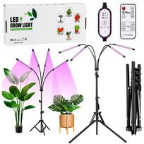 Produktai namams ir sodui // Įvairūs namų ir buities priedai // Lampa LED Do Wzrostu Uprawy I Doświetlania Roślin Statyw 4 Panele Pilot
