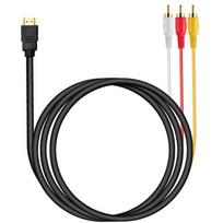 Produktai namams ir sodui // Įvairūs namų ir buities priedai // Kabel kabel adapter przejściówka przewód 3x rca cinch hdmi 2.0 audio video 1,5m -e383
