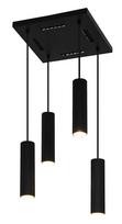 PENDANT LIGHT ICEL 4XGU10 MATT BLACK