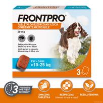 FRONTPRO Flea and tick tablets for dog (>10-25 kg) - 3x 68mg