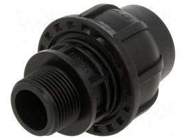 Splice terminal: clamping | Thread: G 3/4" external | 25mm | Plast