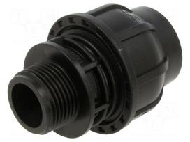 Splice terminal: clamping | Thread: G 1" external | 32mm | Plast