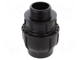 Splice terminal: clamping | Thread: G 1 1/2" external | 50mm | Plast