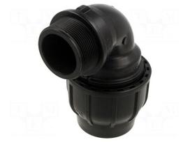 Splice terminal: clamping | Thread: G 2" external | 63mm | Plast