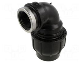 Splice terminal: clamping | Thread: G 1 1/2" internal | 63mm | Plast